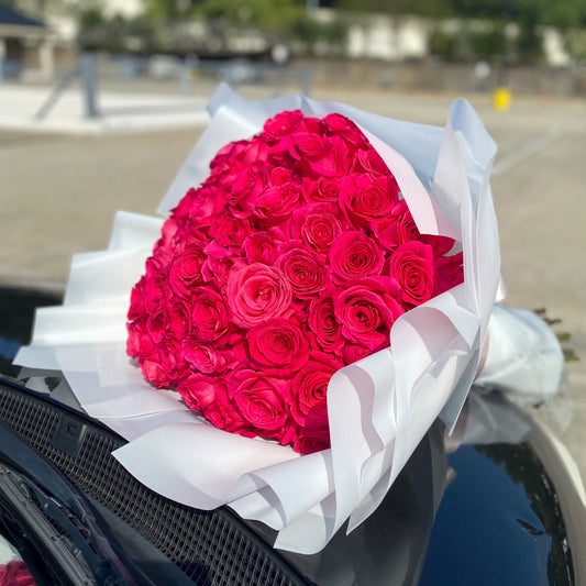 Pink Floyd (50-75-100 LONG STEM Roses ) on the picture 75 roses