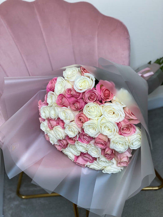 50 LONG STEM Roses mix bouquet
