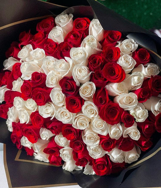 Senorita (50-75-100 LONG STEM Roses) on the picture 100 roses