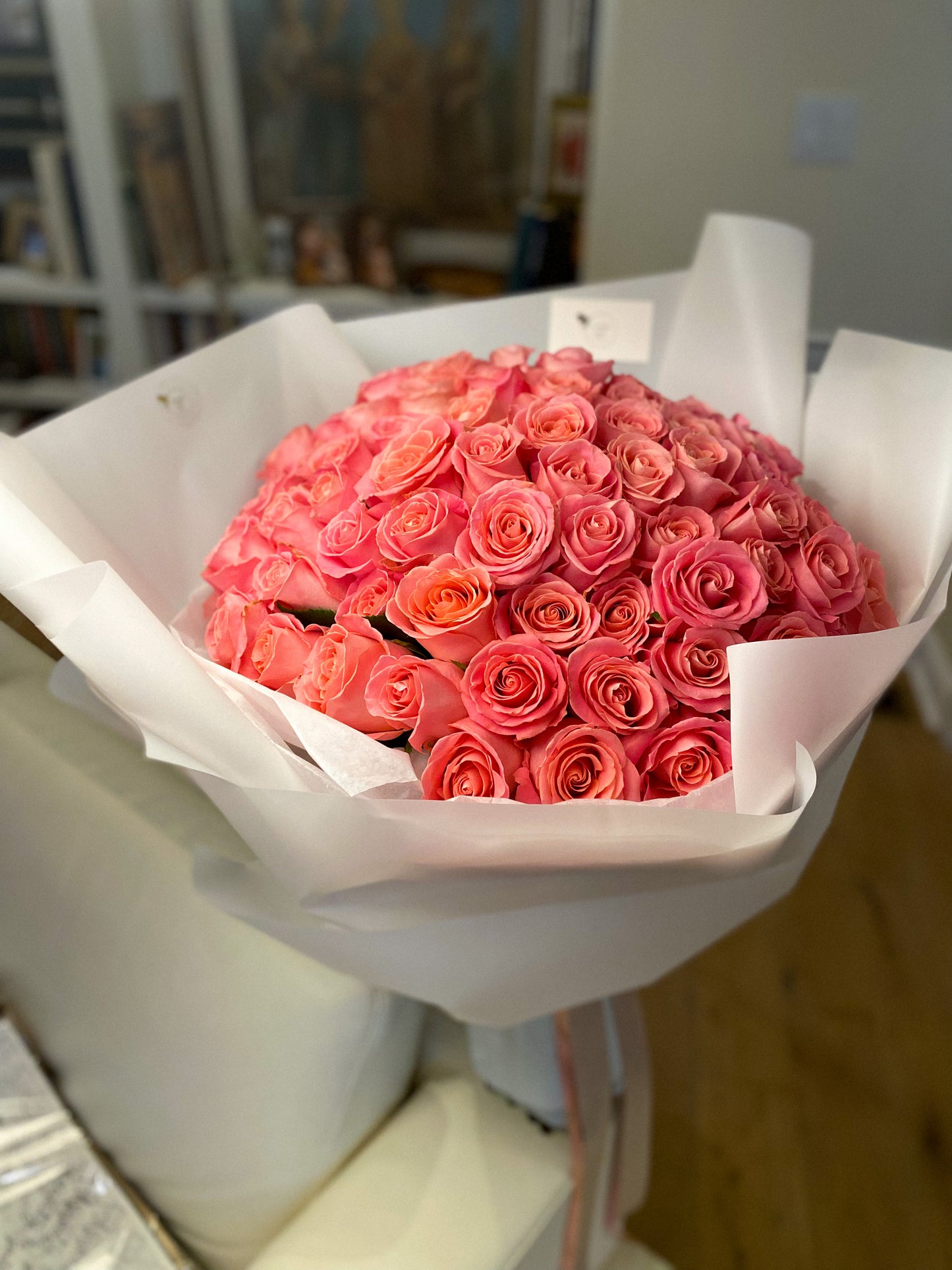 100 Pink LONG STEMS Roses
