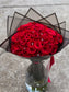 50 Lond stems roses with diamonds