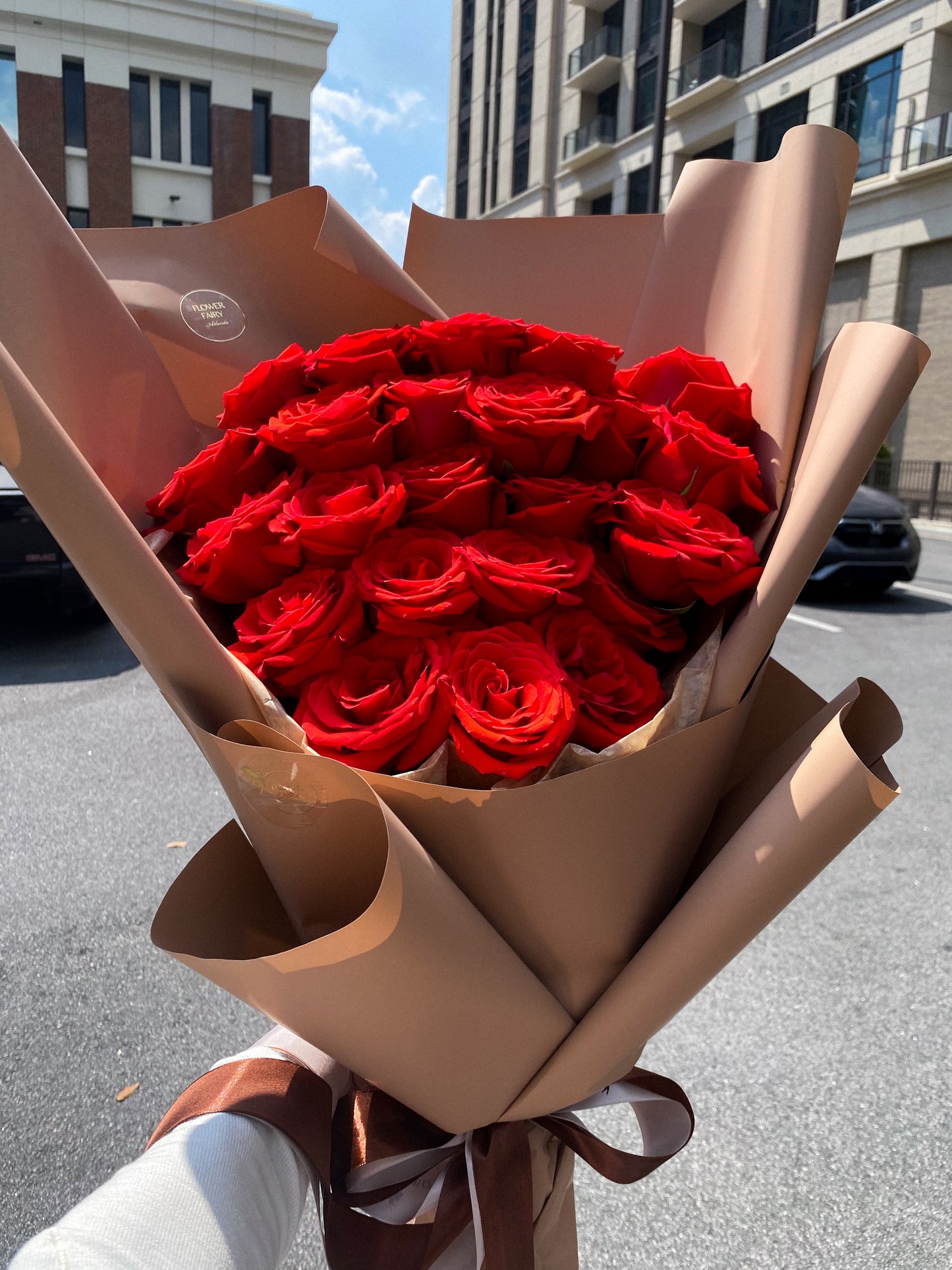 25 long stem roses