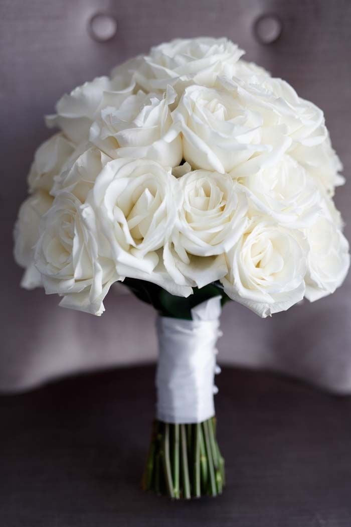 Bridesmaids bouquet each bouquet to contain 25 white roses