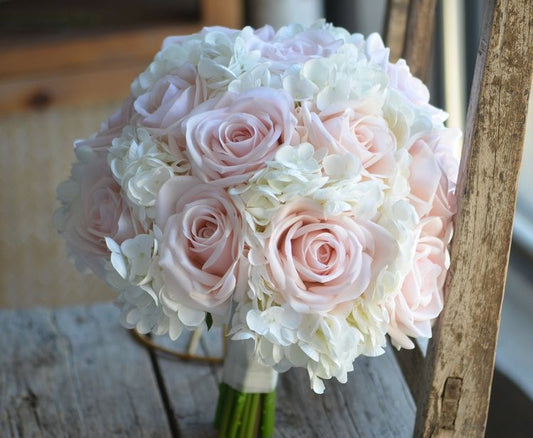 Bridesmaids bouquet each bouquet to contain roses and Hydrangea